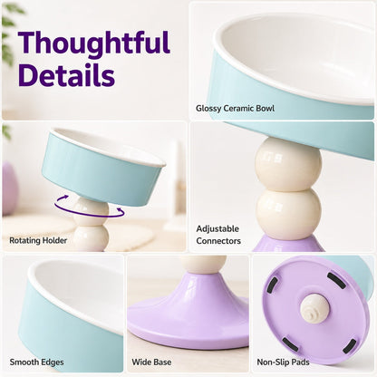 Adjustable Elevated Pet Bowl – 3 Height Modes