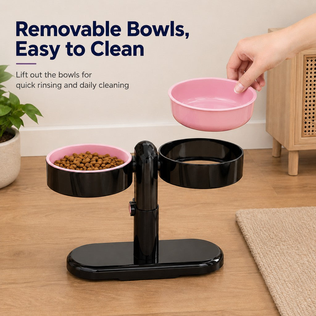 Wall-Mount or Freestanding Pet Bowl – Adjustable Height