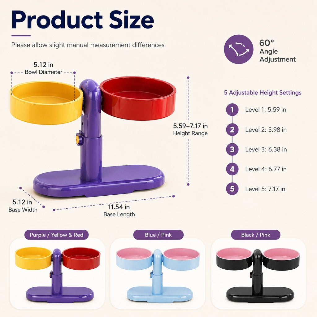 Wall-Mount or Freestanding Pet Bowl – Adjustable Height