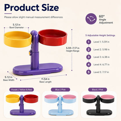 Wall-Mount or Freestanding Pet Bowl – Adjustable Height