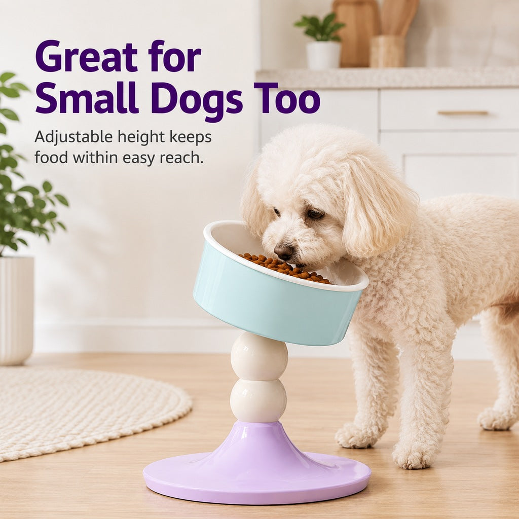 Adjustable Elevated Pet Bowl – 3 Height Modes