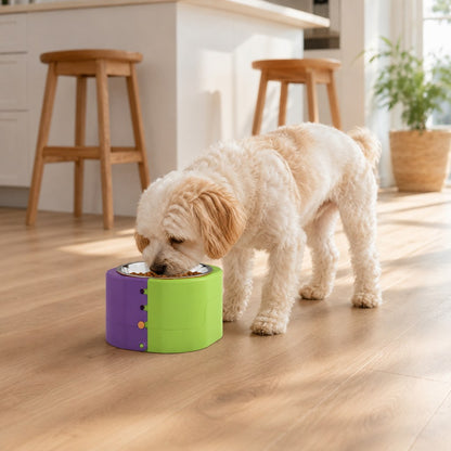 Elevated Slow Feeder Bowl – Adjustable 3 Levels