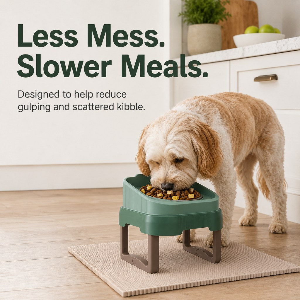 Elevated Slow Feeder Bowl – Slower Meals, Less Mess
