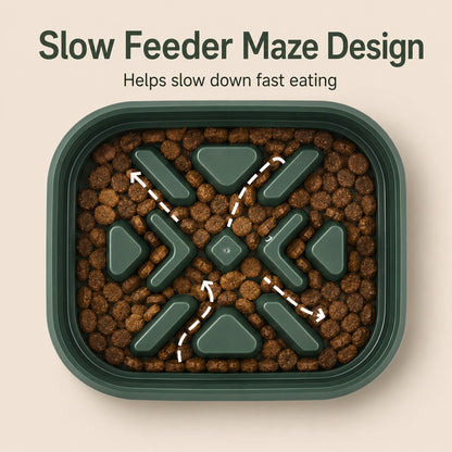 Elevated Slow Feeder Bowl – Slower Meals, Less Mess
