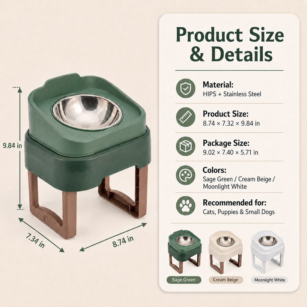 Elevated Slow Feeder Bowl – Slower Meals, Less Mess