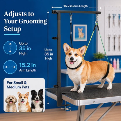 Clamp-On Pet Grooming Arm – Dual Support Holder