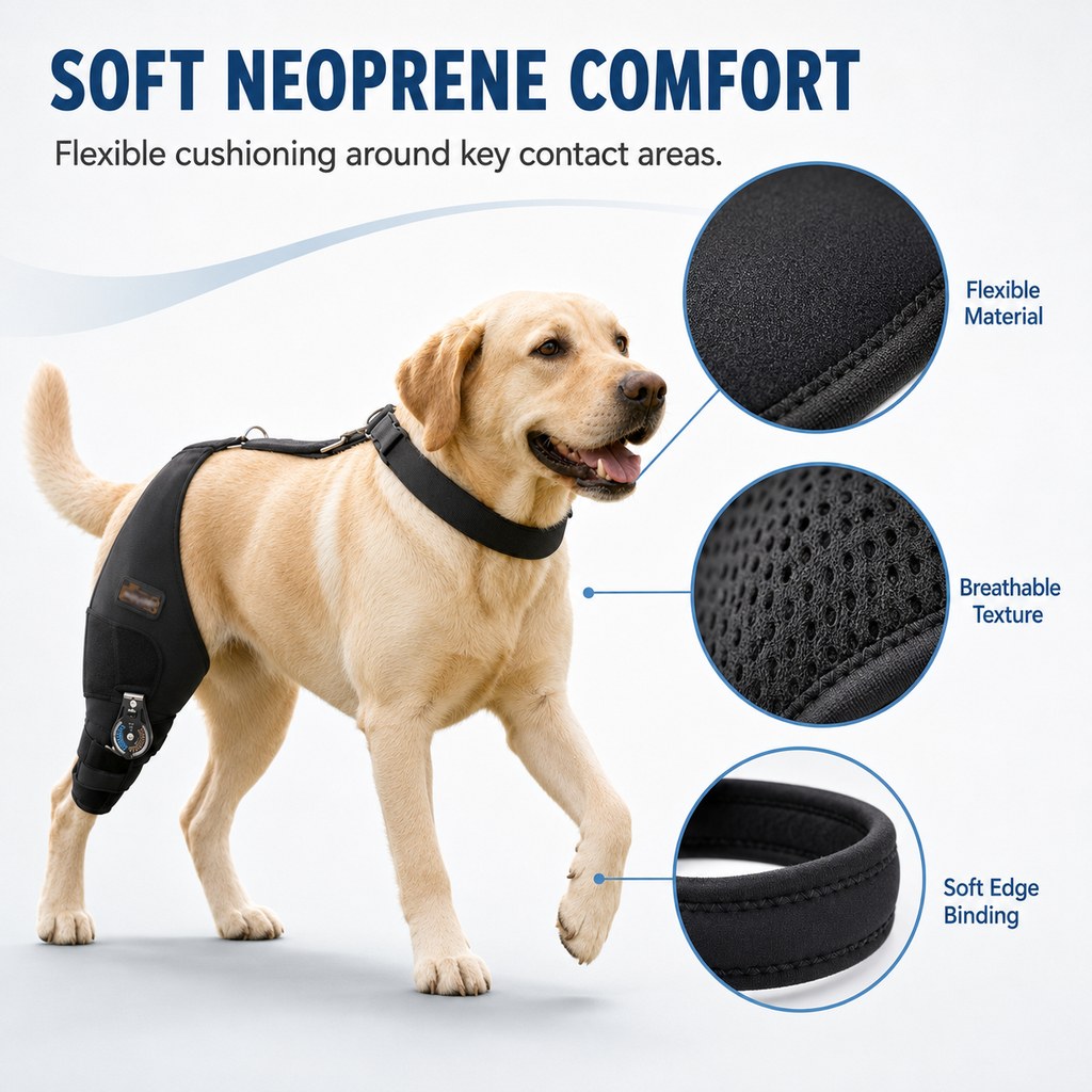Hinged Dog Knee Brace – Rear Leg Support