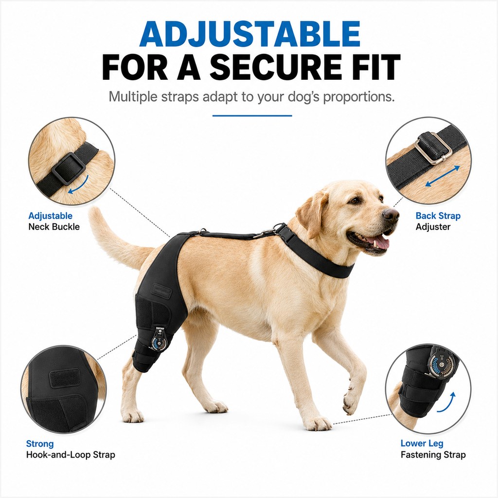 Hinged Dog Knee Brace – Rear Leg Support