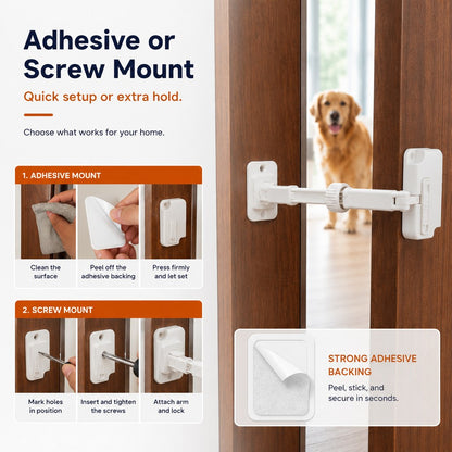 Adjustable Pet Door Latch – Cats In, Dogs Out