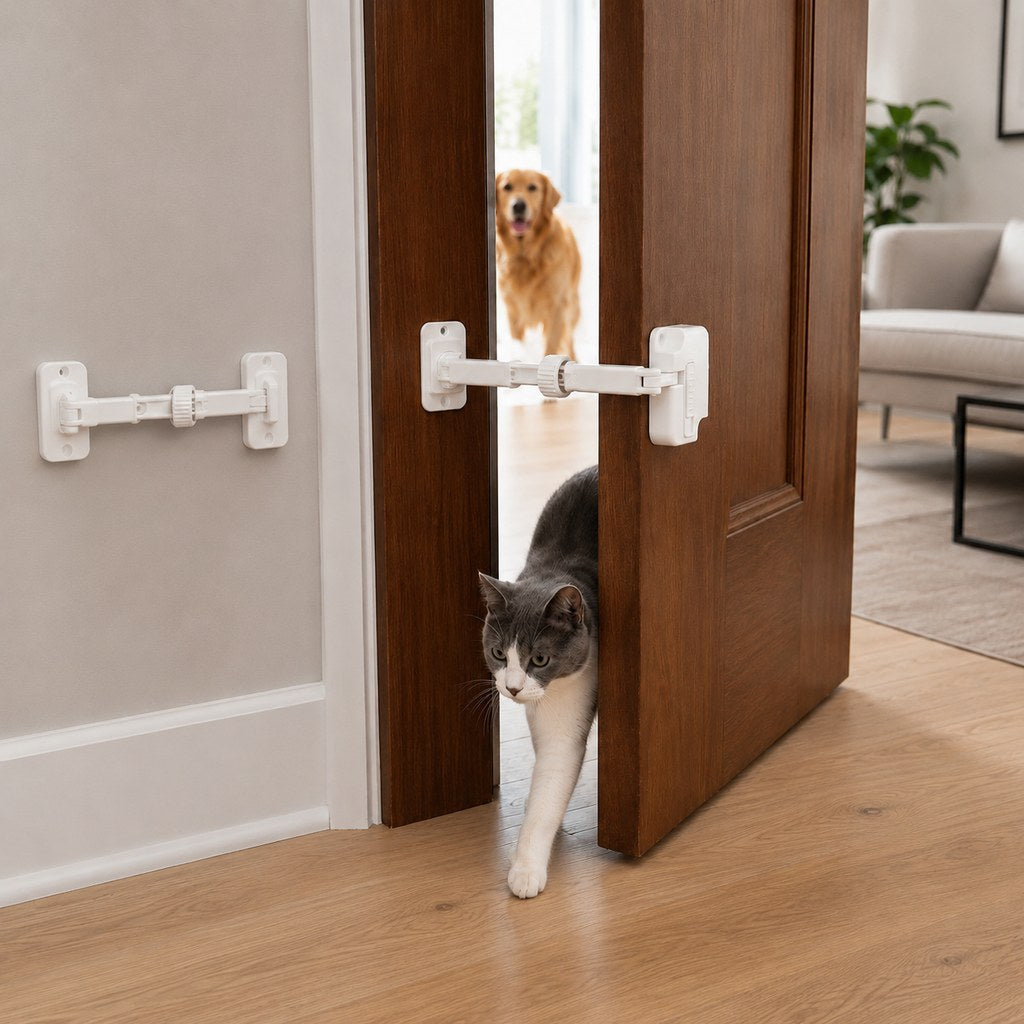 Adjustable Pet Door Latch – Cats In, Dogs Out