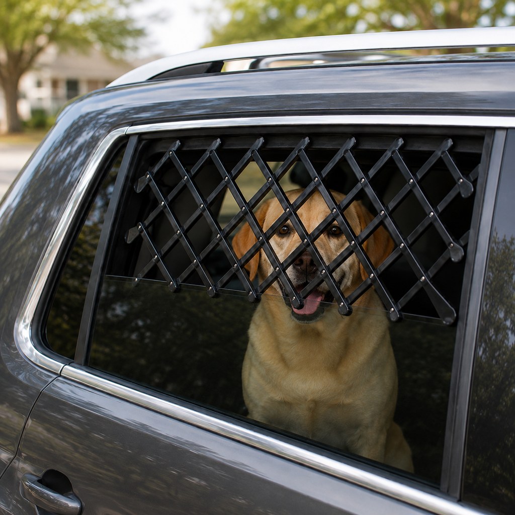 Dog Car Window Guard – Adjustable Safety Barrier