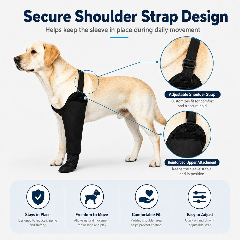 Dog Front Leg Protective Sleeve – Reduces Licking