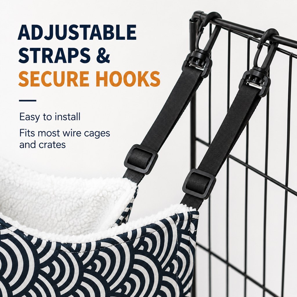 Reversible Cat Cage Hammock – Space-Saving Crate Bed