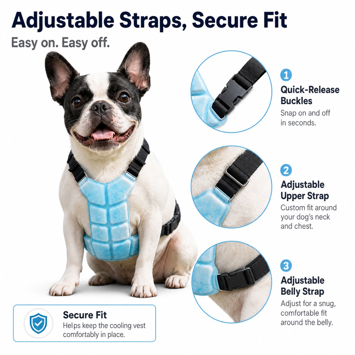 Reusable PCM Pet Cooling Vest – No-Power Summer Cooling