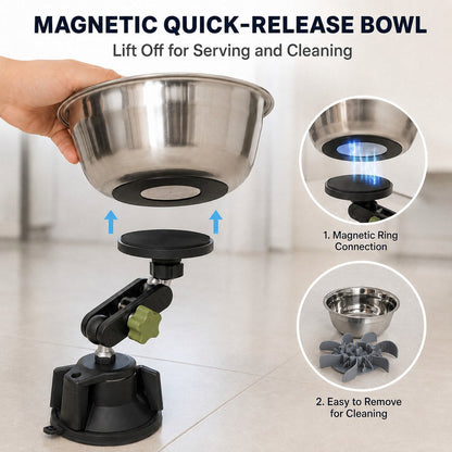 Suction Slow Feeder Bowl – Floor or Wall Setup