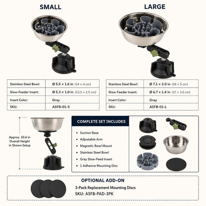 Suction Slow Feeder Bowl – Floor or Wall Setup