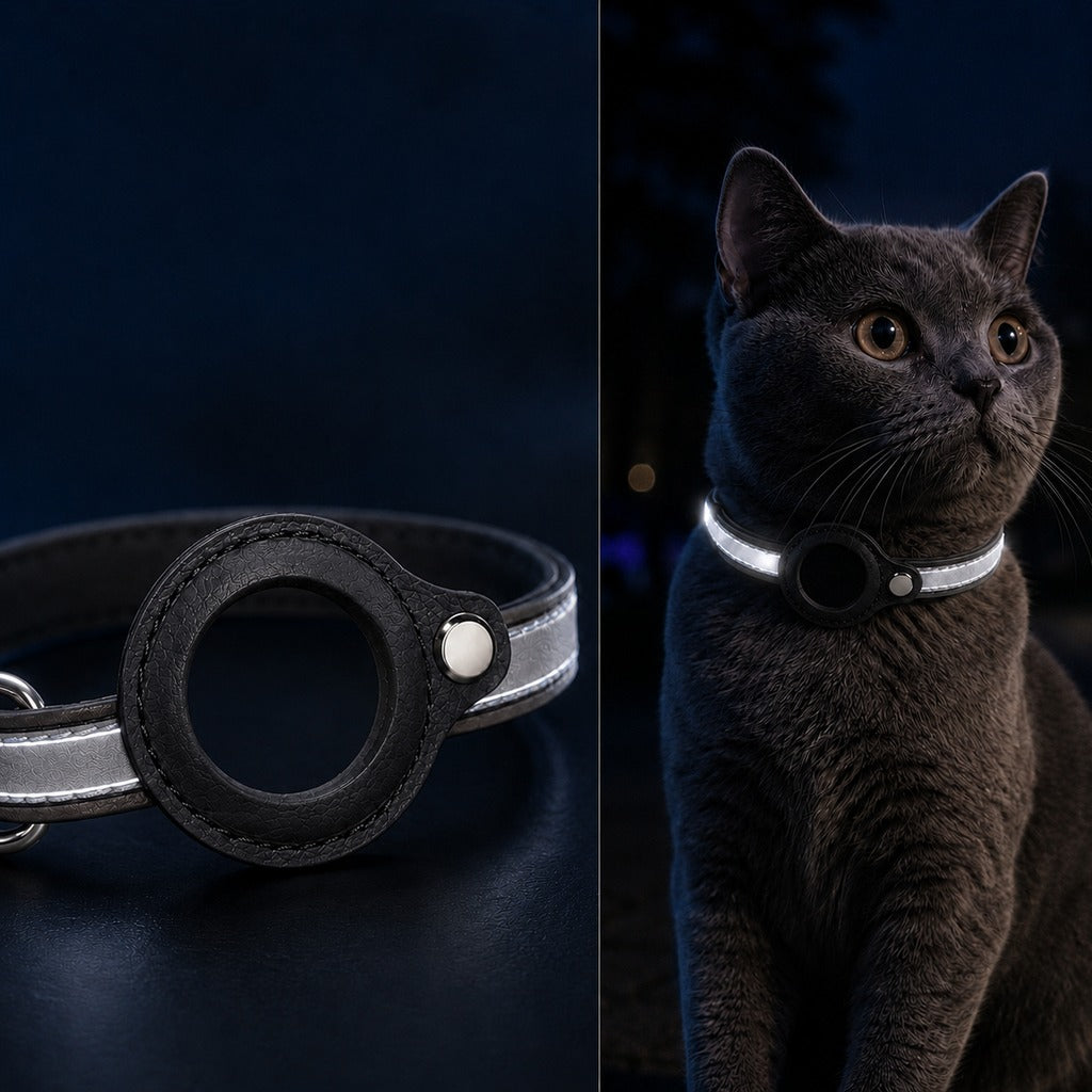 AirTag Reflective Pet Collar – Track & Stay Visible