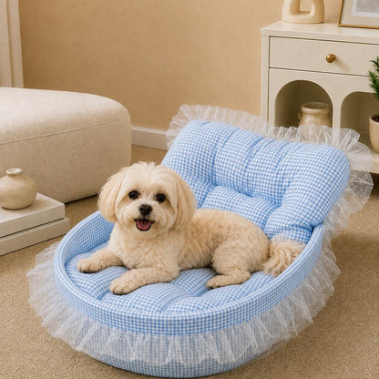 Cushioned Bolster Pet Bed – Raised Sides