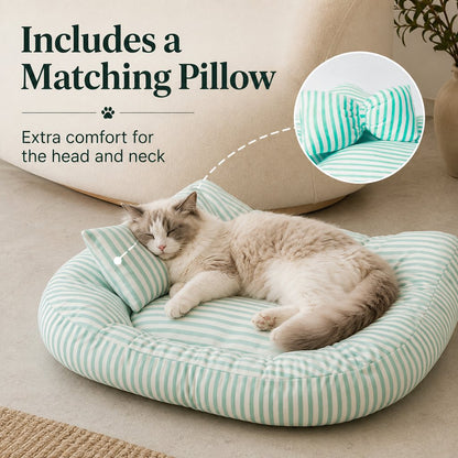 All-Season Bolster Pet Bed – Pillow Included