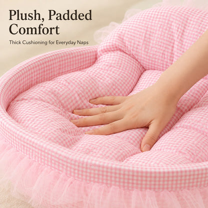 Cushioned Bolster Pet Bed – Raised Sides