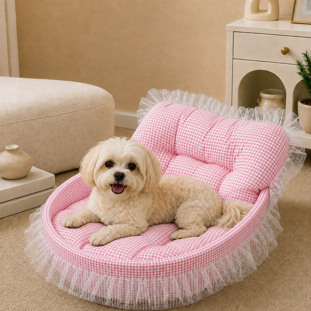 Cushioned Bolster Pet Bed – Raised Sides