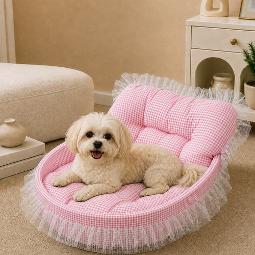 Cushioned Bolster Pet Bed – Raised Sides