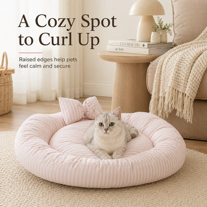 All-Season Bolster Pet Bed – Pillow Included