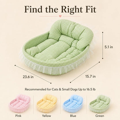 Cushioned Bolster Pet Bed – Raised Sides