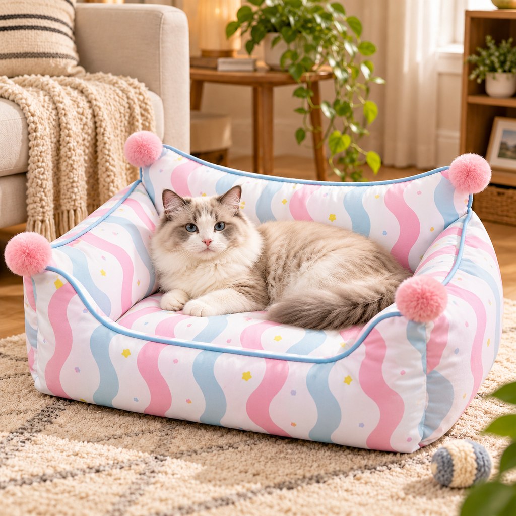 All-Season Pet Sofa Bed – Bolsters & Pillow