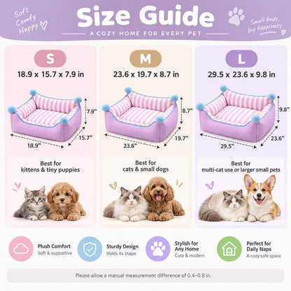 All-Season Pet Sofa Bed – Bolsters & Pillow