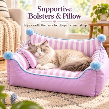 All-Season Pet Sofa Bed – Bolsters & Pillow