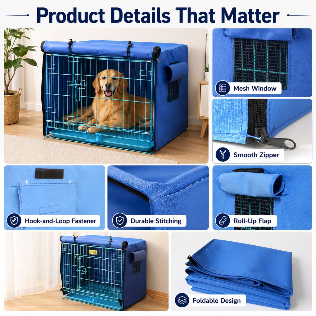 All-Weather Dog Crate Cover – Privacy & Rain Shield