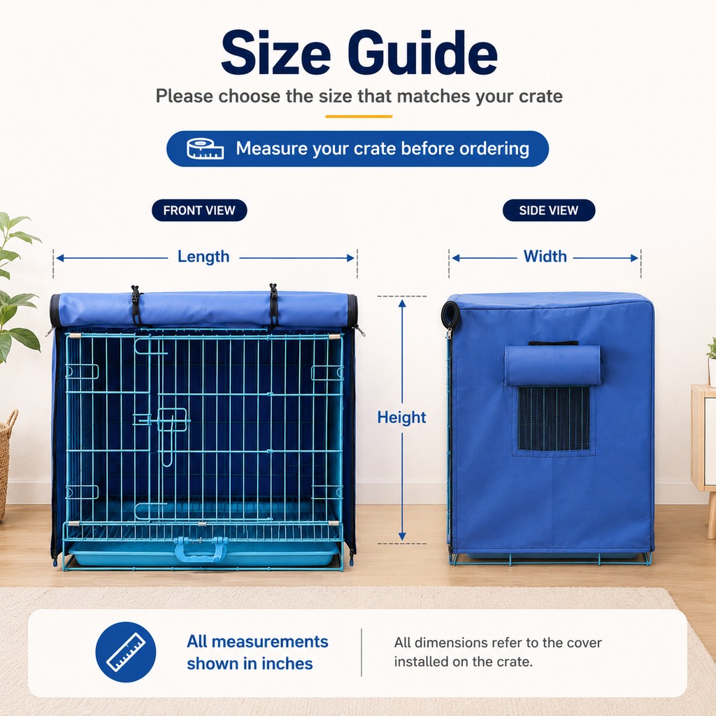 All-Weather Dog Crate Cover – Privacy & Rain Shield