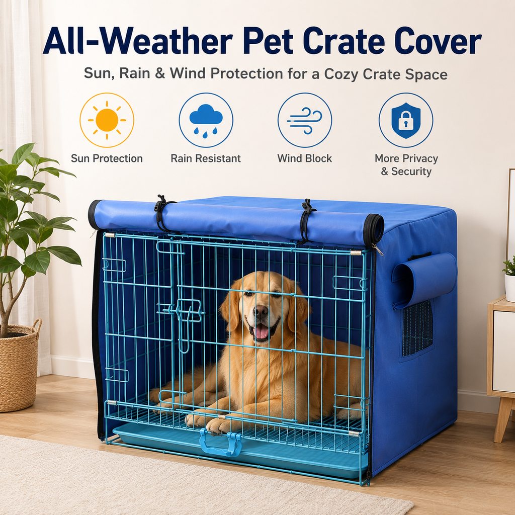 All-Weather Dog Crate Cover – Privacy & Rain Shield
