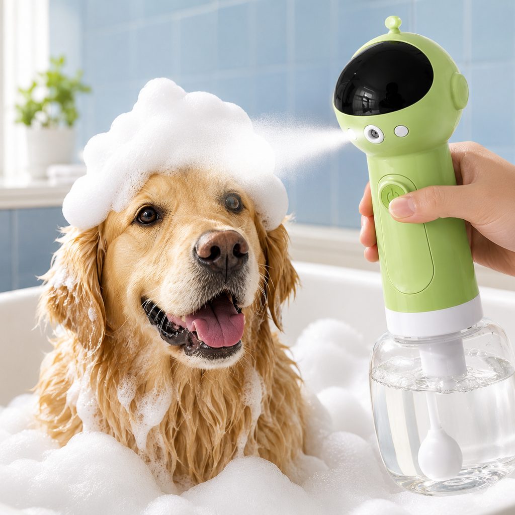 Pet Bath Foam Sprayer – Dense Bubbles, Less Scrubbing