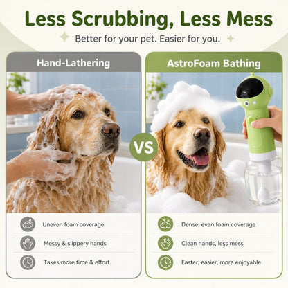 Pet Bath Foam Sprayer – Dense Bubbles, Less Scrubbing