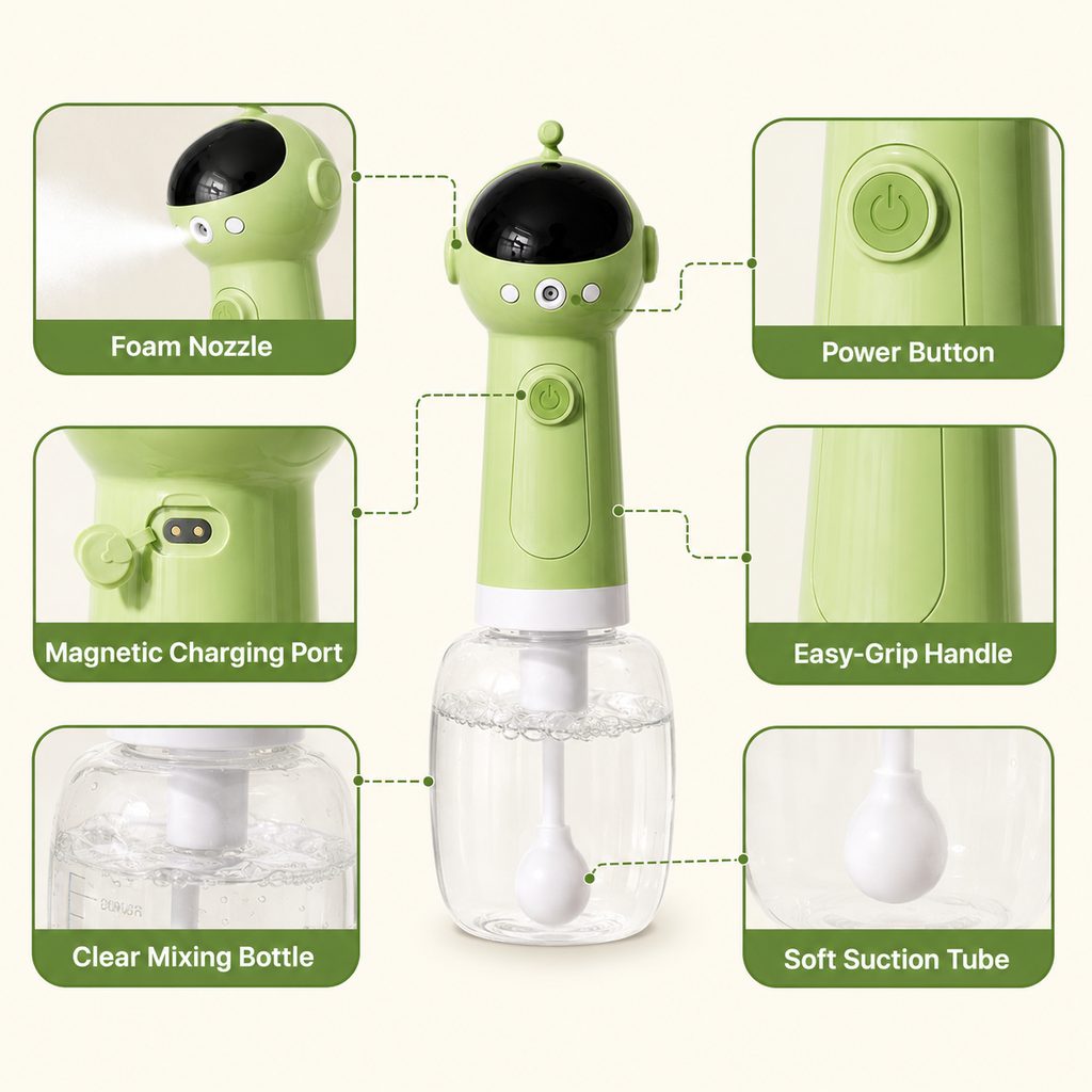 Pet Bath Foam Sprayer – Dense Bubbles, Less Scrubbing