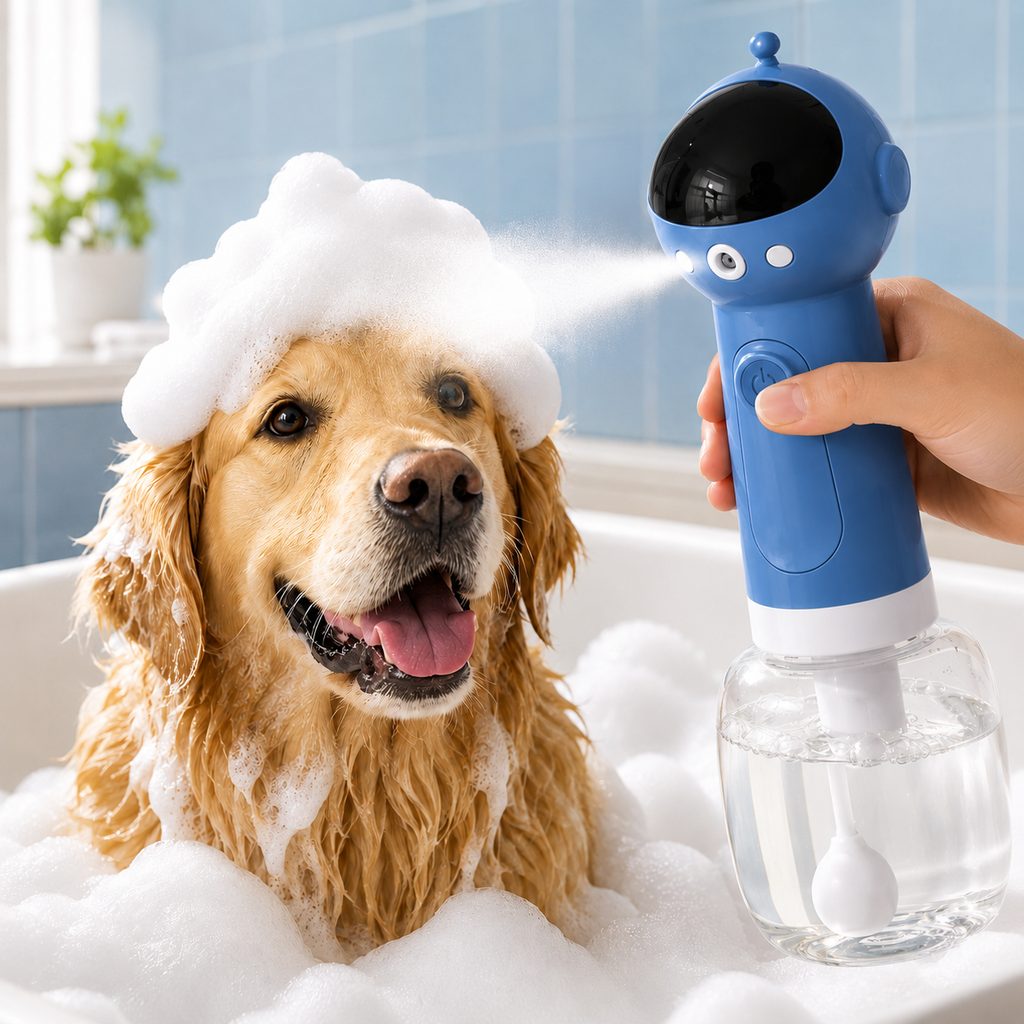 Pet Bath Foam Sprayer – Dense Bubbles, Less Scrubbing