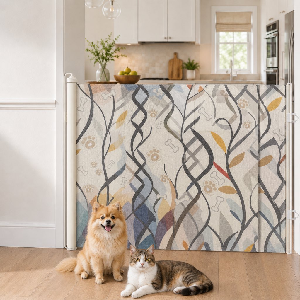 No-Drill Retractable Pet Gate – Blocks Off-Limit Areas