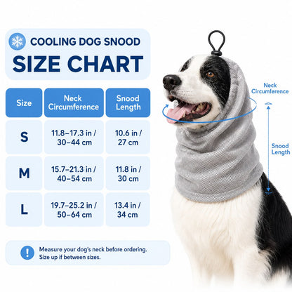 Dog Cooling Snood – Cool Neck & Ears in Summer