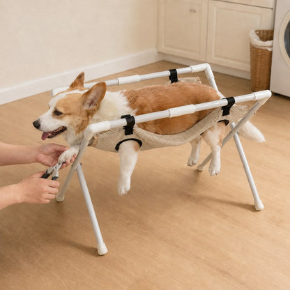 Freestanding Grooming Hammock Stand – Easy Nail Trims