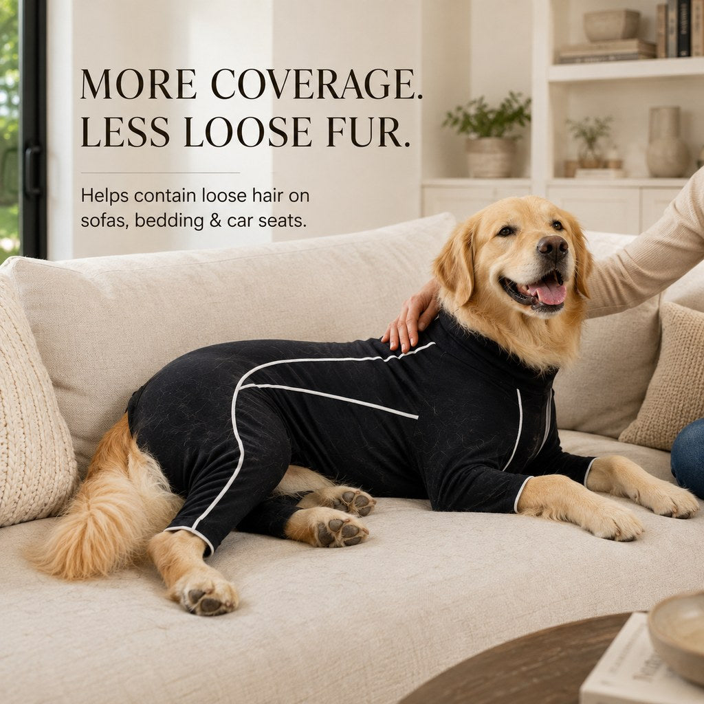 Four-Leg Dog Jumpsuit – Contains Loose Fur & Dirt