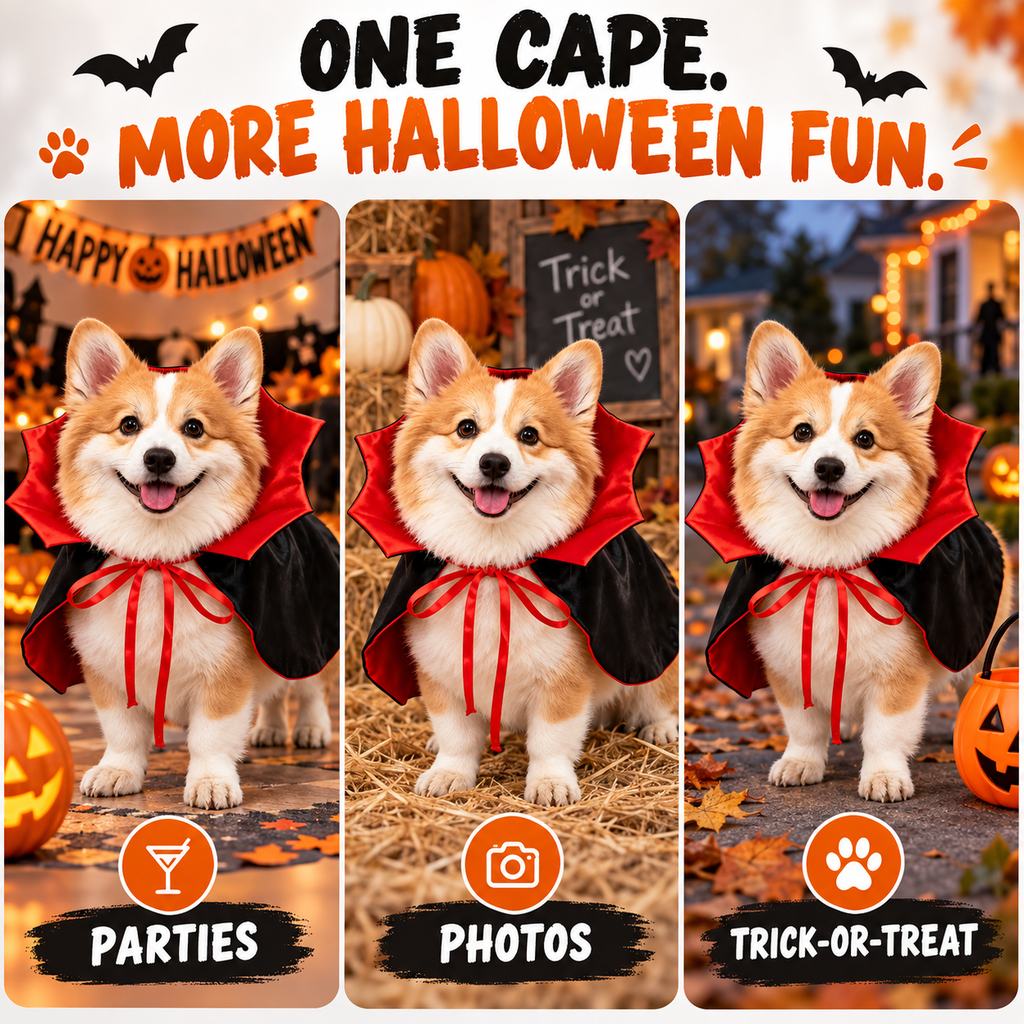 Vampire Dog Cape – Easy Halloween Costume