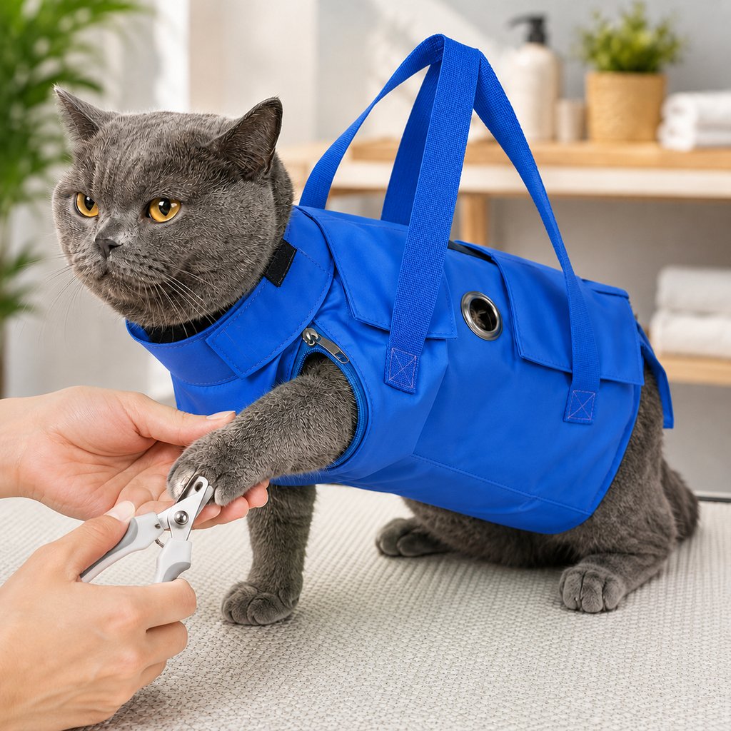 Cat Carrier & Grooming Bag – Easy Paw Access