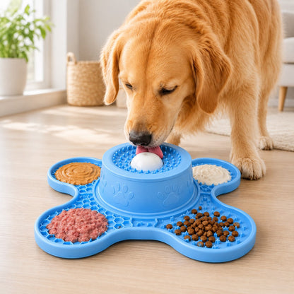 3-in-1 Dog Lick Mat & Slow Feeder – Keeps Pets Busy