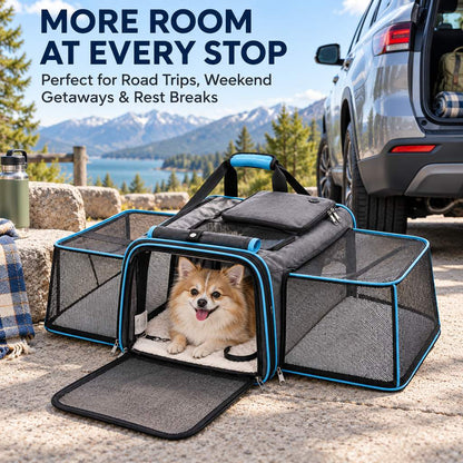 Expandable Pet Carrier – Extra Room for Travel