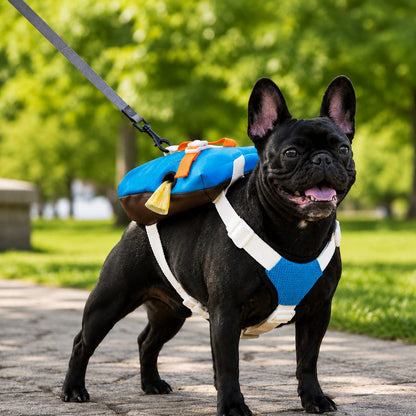 Frenchie Backpack Harness – No Neck Pulling, Carry Essentials