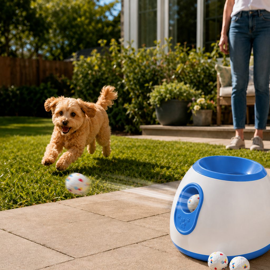 Mini Automatic Dog Ball Launcher – Fetch Made Easy