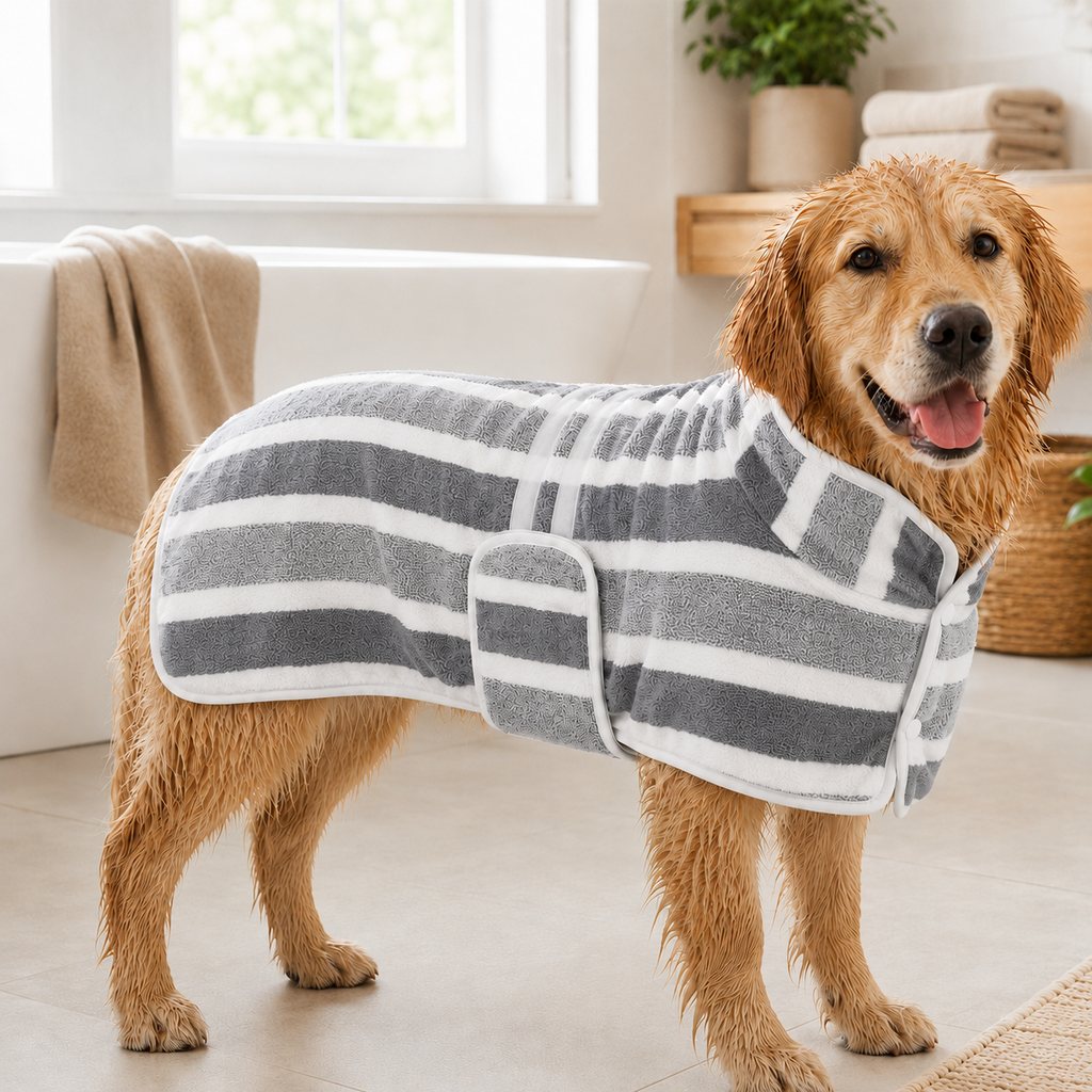 Wearable Dog Drying Towel – Hands-Free & Absorbent