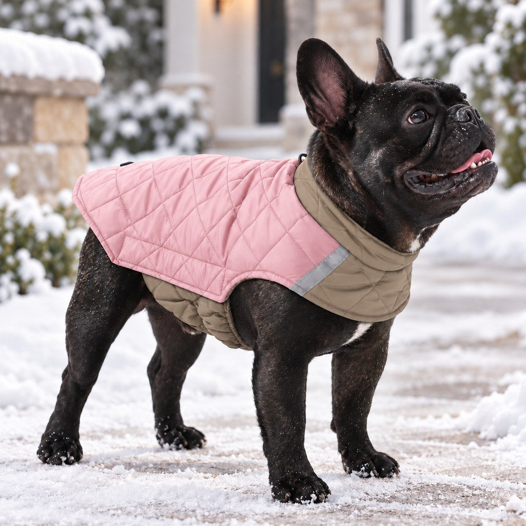 Reversible Quilted Dog Coat – Water-Resistant 2-in-1